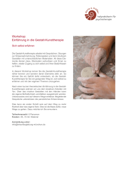 Workshop: Einführung in die Gestalt-Kunsttherapie