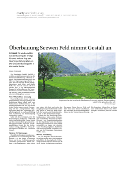 Überbauung Seewen Feld nimmt Gestalt an