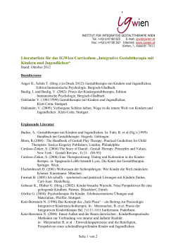 Literaturliste Weiterbildung KIJU