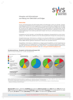 Hinweise und Informationen zum Bezug von Elektrizit&auml;t und Erdgas