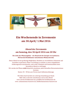 Ein Wochenende in Zeremonie