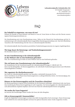 Ein Todesfall ist eingetreten, was muss ich tun?