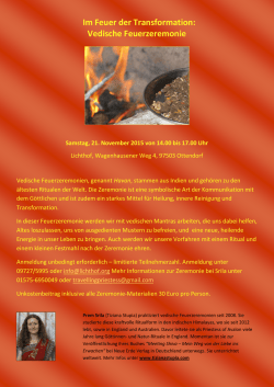 Im Feuer der Transformation: Vedische