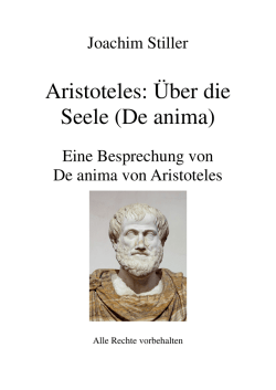 Aristoteles: Über die Seele (De anima)