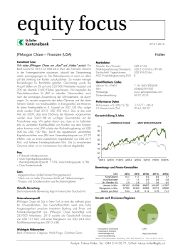 Equity Focus, 30.01.2016, 06:55 Uhr JPMorgan Chase