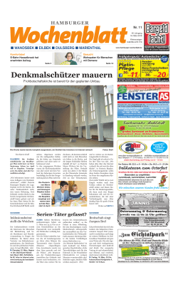 Denkmalschützer mauern - Hamburger Wochenblatt