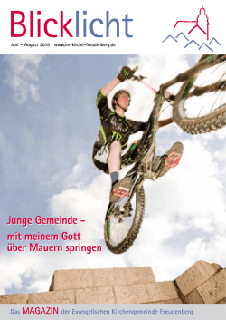 Junge Gemeinde - mit meinem Gott &uuml;ber Mauern springen