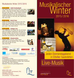 Musikalischer Winter 2015/2016