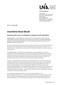 Meldung als pdf - Pressestelle der Universität Augsburg