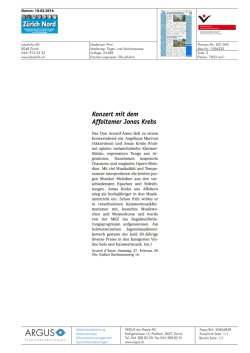 Konzert mit dem Affoltemer Jonas Krebs