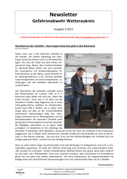 Newsletter 03/2015 - Rettungsdienst Wetterau