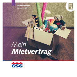 GSG Mieterheft 2015-04 Mietvertrag