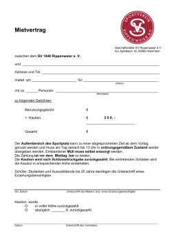 Mietvertrag - Sportverein Rippenweier