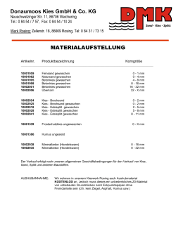 Sortiment Materialaufstellung - Donaumoos Kies GmbH & Co. KG