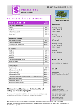 Preisliste als PDF