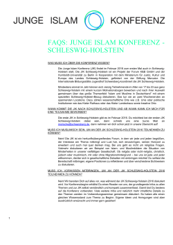 FAQS: JUNGE ISLAM KONFERENZ - SCHLESWIG
