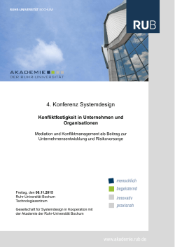 4. Konferenz Systemdesign - Akademie der Ruhr