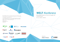 WELT-Konferenz - ÖPP-Plattform, Öffentlich Private Partnerschaften