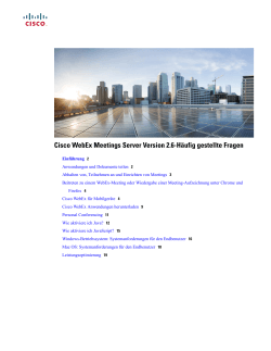 Cisco WebEx Meetings Server Version 2.6