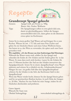 Grundrezept Spargel gekocht