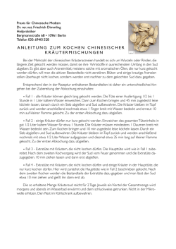 Anleitung zum Kochen