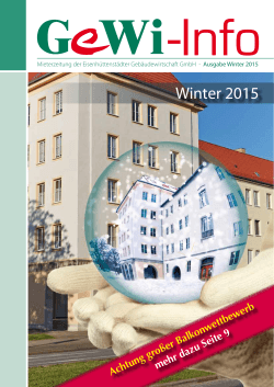 Ausgabe Winter 2015 - GeWi