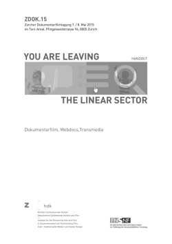 Handout - Z&uuml;rcher Hochschule der K&uuml;nste