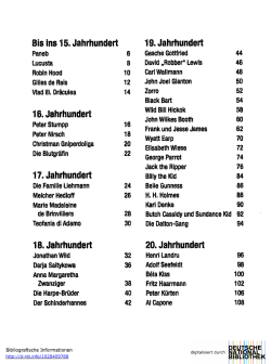 Bis ins 15. Jahrhundert 16. Jahrhundert 17. Jahrhundert 18