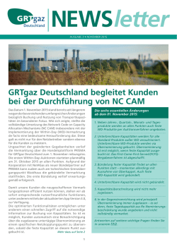 GRTgaz Deutschland begleitet Kunden bei der Durchf&uuml;hrung von