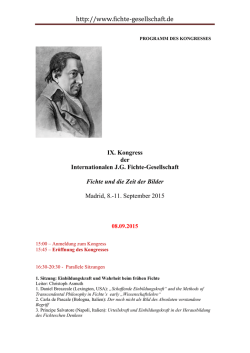 Programm - Internationale Schelling