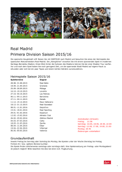 Real Madrid Primera Division Saison 2015/16