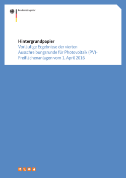 Hintergrundpapier - Bundesnetzagentur