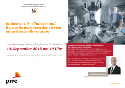 Industrie 4.0 &ndash; Chancen und Herausforderungen der vierten