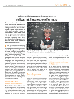 Intelligenz mit allen Aspekten greifbar machen - NAV-Virchow-Bund