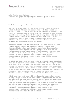 Diskriminierung von Tierarten