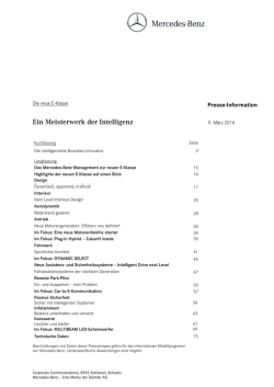 Ein Meisterwerk der Intelligenz - Mercedes-Benz