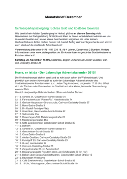 Dezember 2015 - Stadtteilnetzwerk Potsdam West eV