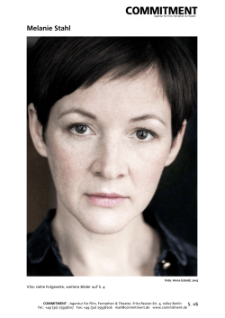 Melanie Stahl - COMMITMENT - Agentur für Film, Fernsehen