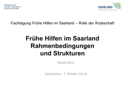 Frühe Hilfen im Saarland_Rahmenbedingungen und Strukturen