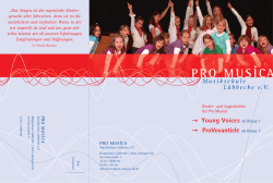 Flyer Jugendchöre bei Pro Musica