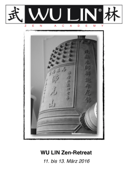 WU LIN Zen-Retreat März 2016 - 3 Tage im Kloster Rickenbach