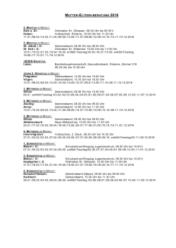 MUTTER-ELTERN-BERATUNG 2016