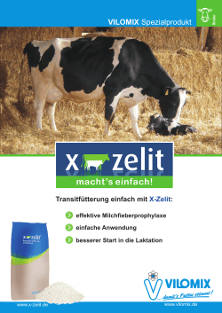 X-Zelit Milchfieber Kühe.cdr - Deutsche Vilomix Tierernährung GmbH