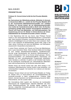 Pressemitteilung - Bibliothek & Information Deutschland