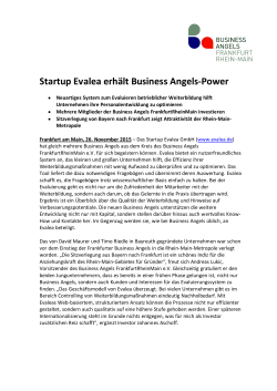 Startup Evalea erhält Business Angels