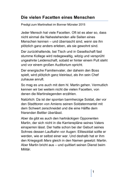 Die vielen Facetten eines Menschen