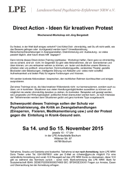 Direct Action - Ideen f&uuml;r kreativen Protest Sa 14. und So 15