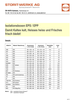 Isolationsboxen EPS / EPP Damit Kaltes kalt, Heisses heiss und