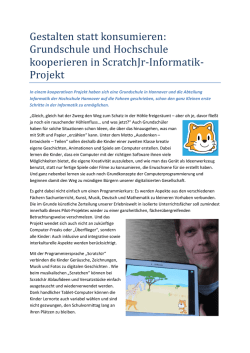 Grundschule und Hochschule kooperieren in ScratchJr