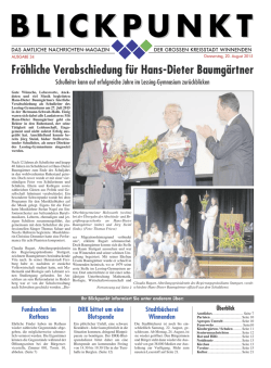 Fröhliche Verabschiedung für Hans-Dieter Baumgärtner